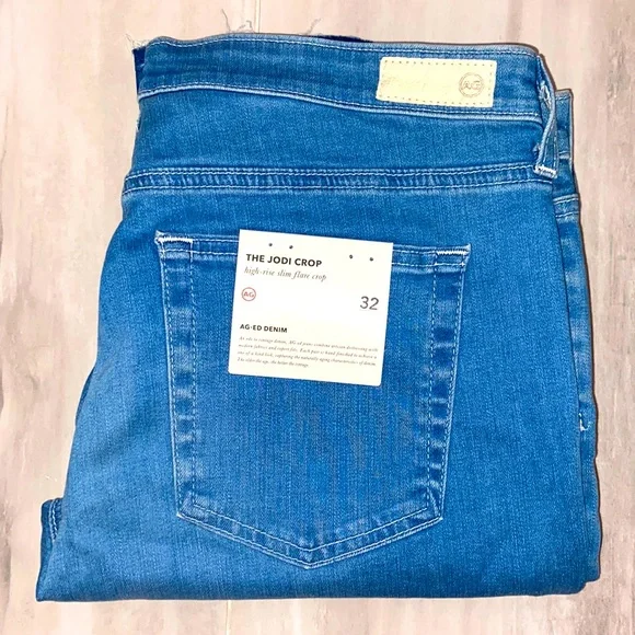 AG Adriano Goldschmied The Jodi High Rise Crop Slim Flare, 32x27, NWT, $245 MSRP - Picture 2 of 12